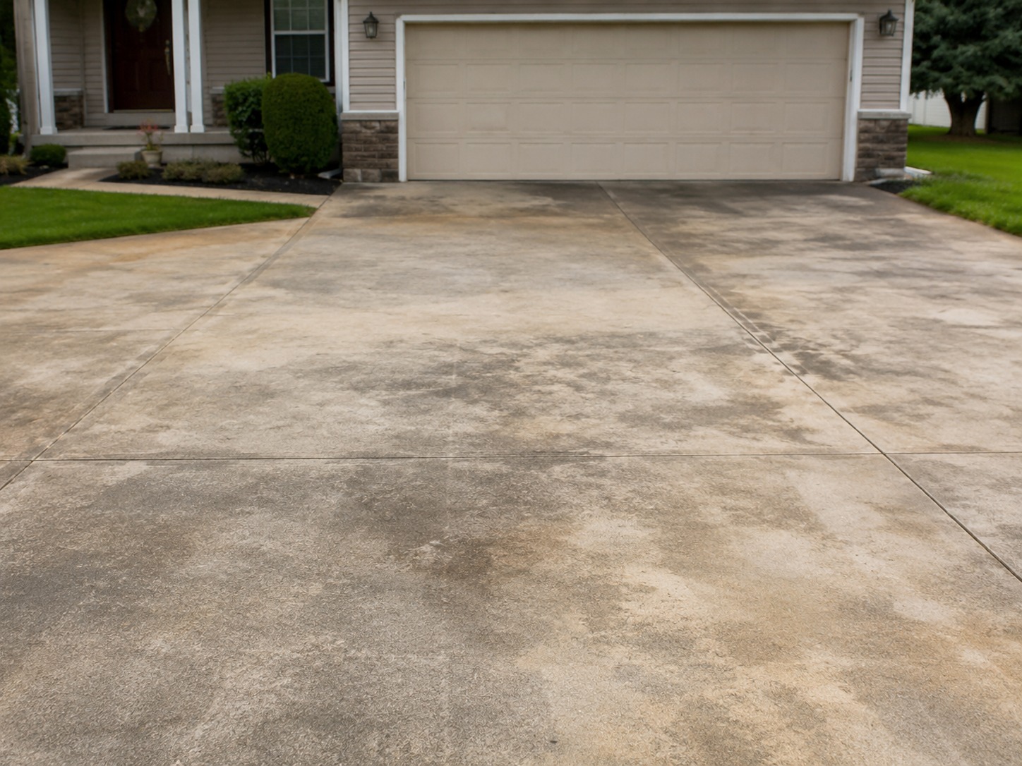 perth concrete driveway repair discoloration